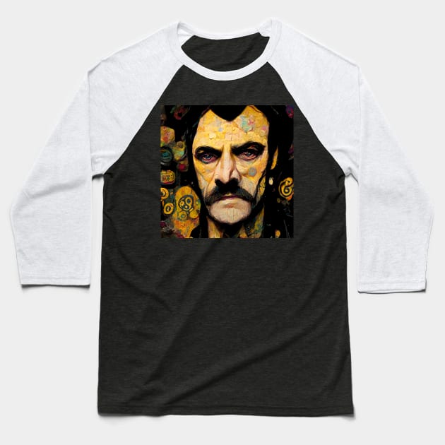 Klimt's Lemmy 2 Baseball T-Shirt by The Bark Side